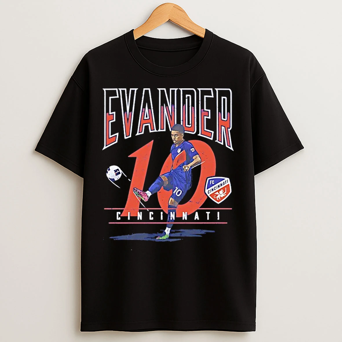 Classic Evander 10 Fc Cincinnati Player Vintage T Shirts