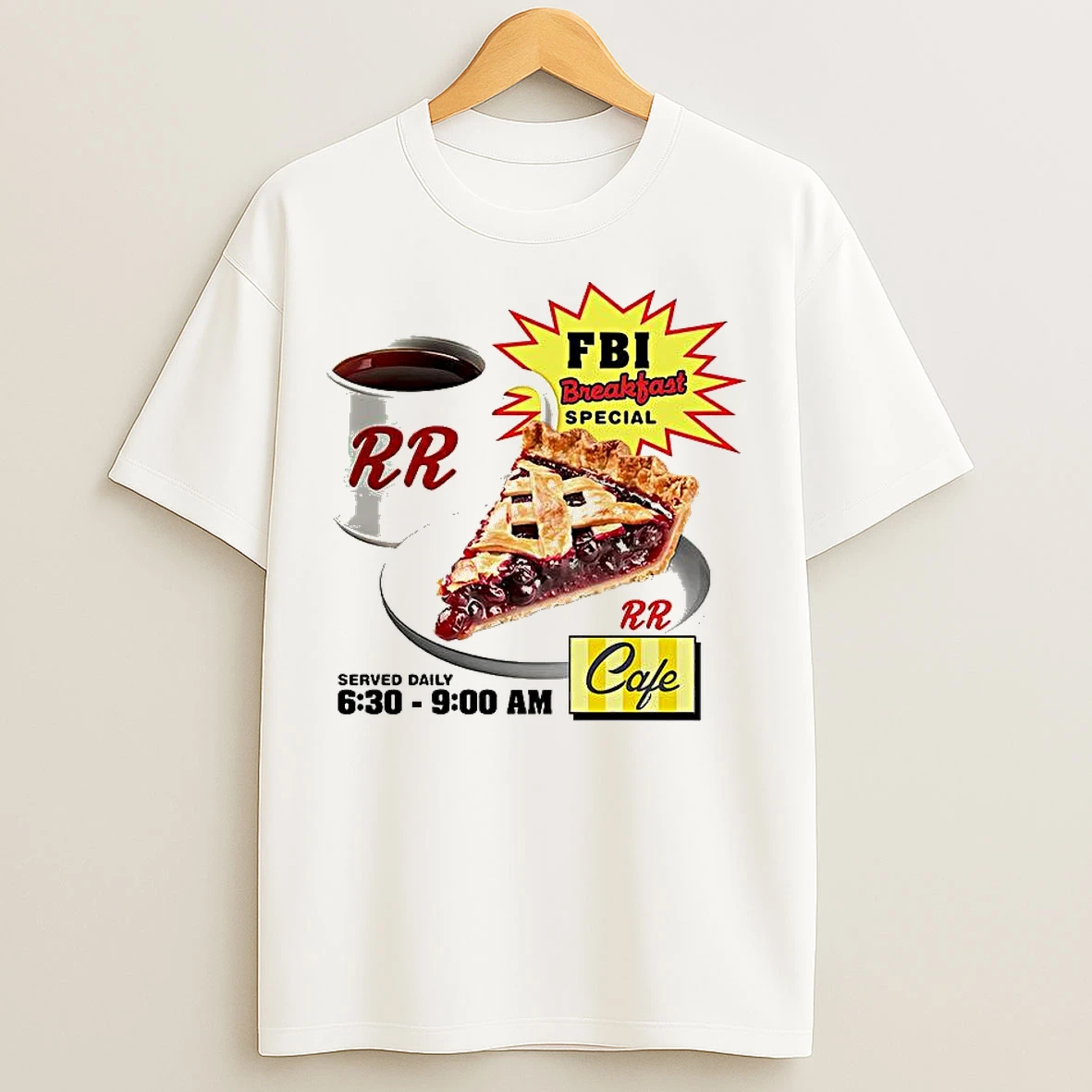 Classic Fbi Breakfast Special Cherry Pie And Rr Cafe Served Daily 630 900 Am T Shirts