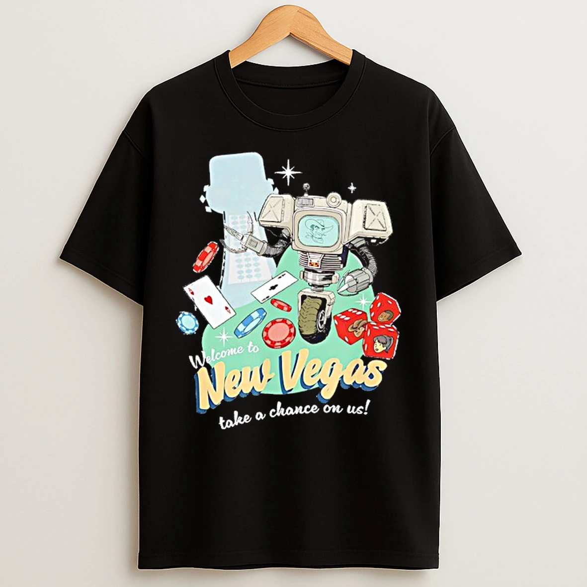Classic Fallout Welcome To New Vegas Lucky 38 Take A Chance On Us T Shirts