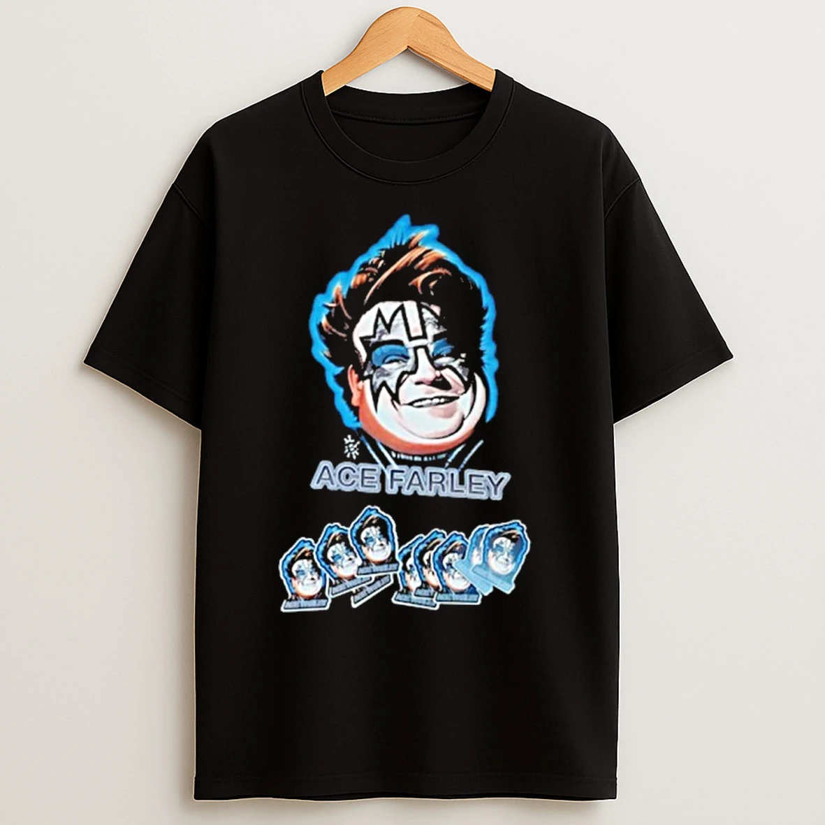 Classic Fat Ace Frehley Kiss Legend Graphic T Shirts