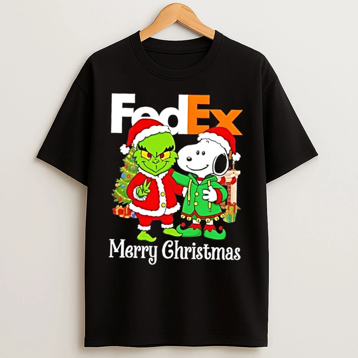 Classic Fedex X Grinch And Snoopy Merry Christmas T Shirts