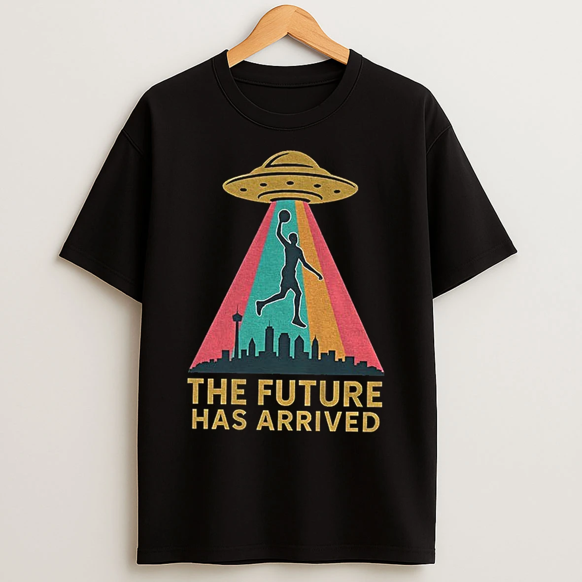 Classic Fiesta Skyline Ufo San Antonio Spurs The Future Has Arrived T Shirts