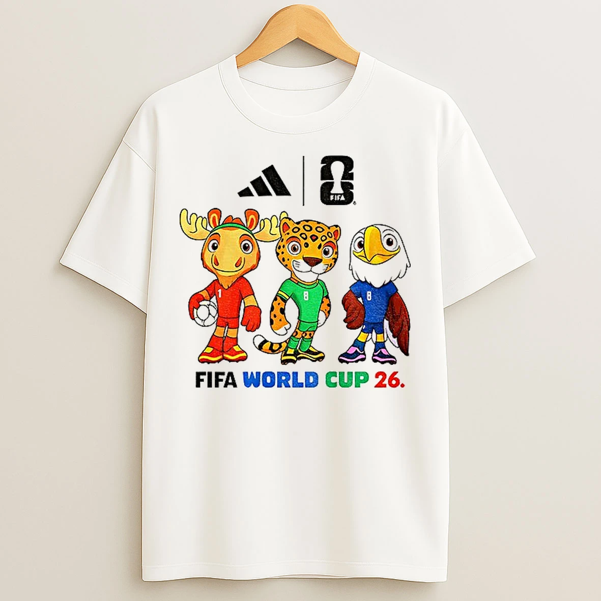 Classic Fifa World Cup 26 Mascot 2025 Cartoon T Shirts