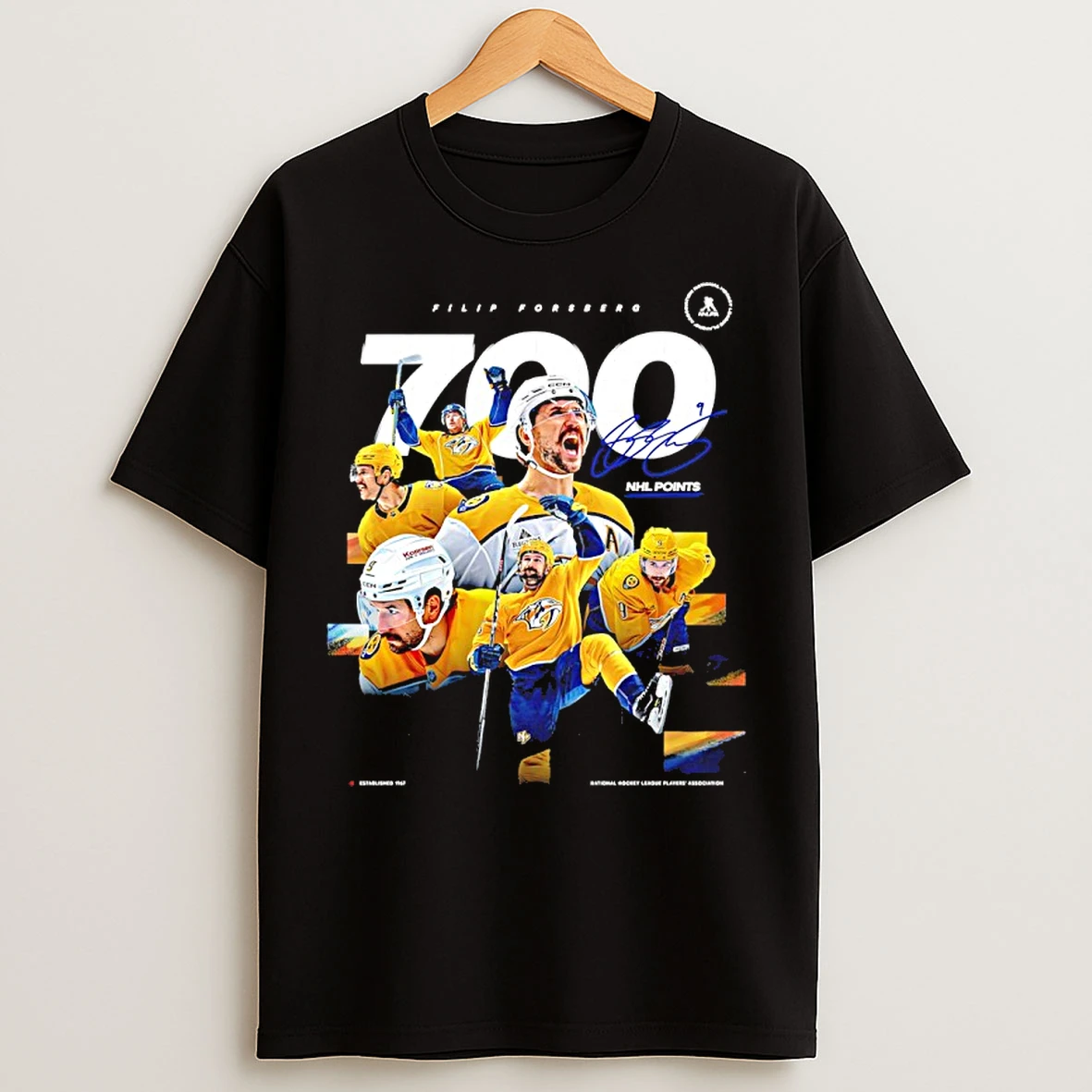 Classic Filip Forsberg Nashville Predators Nhl Point 700 Signature T Shirts