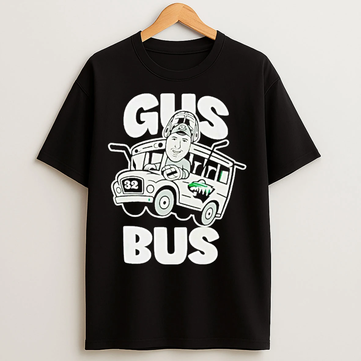 Classic Filip Gustavsson Gus Bus Minnesota Wild Hockey T Shirts