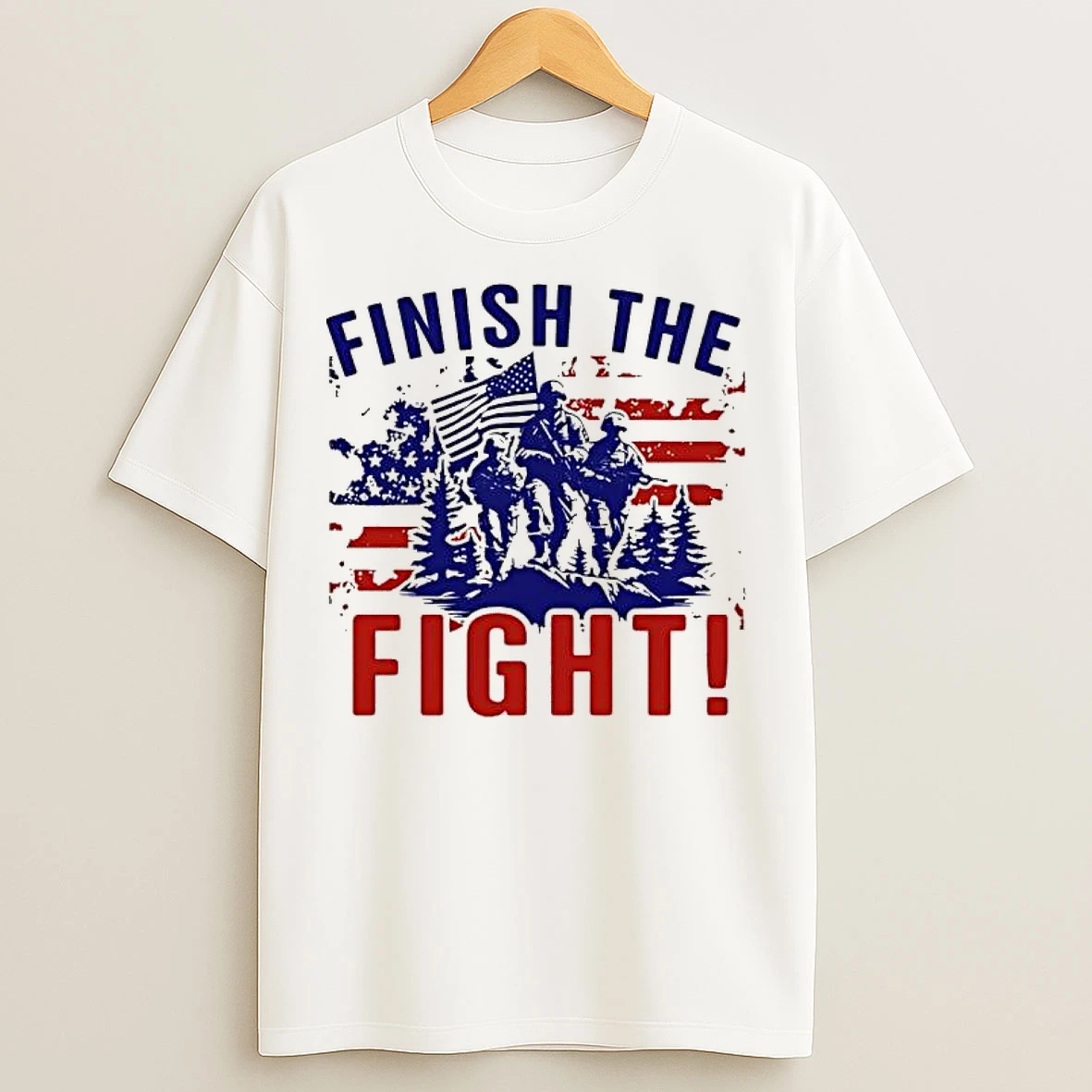 Classic Finish The Fight Us Military T Shirts