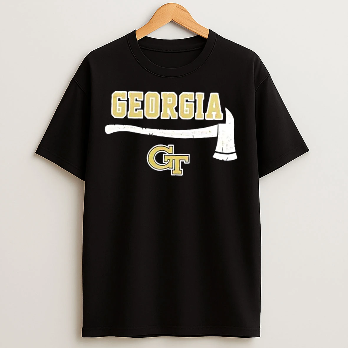 Classic Firefighter Fire Dept Always Ready Georgia Tech Yellow Jackets T Shirts