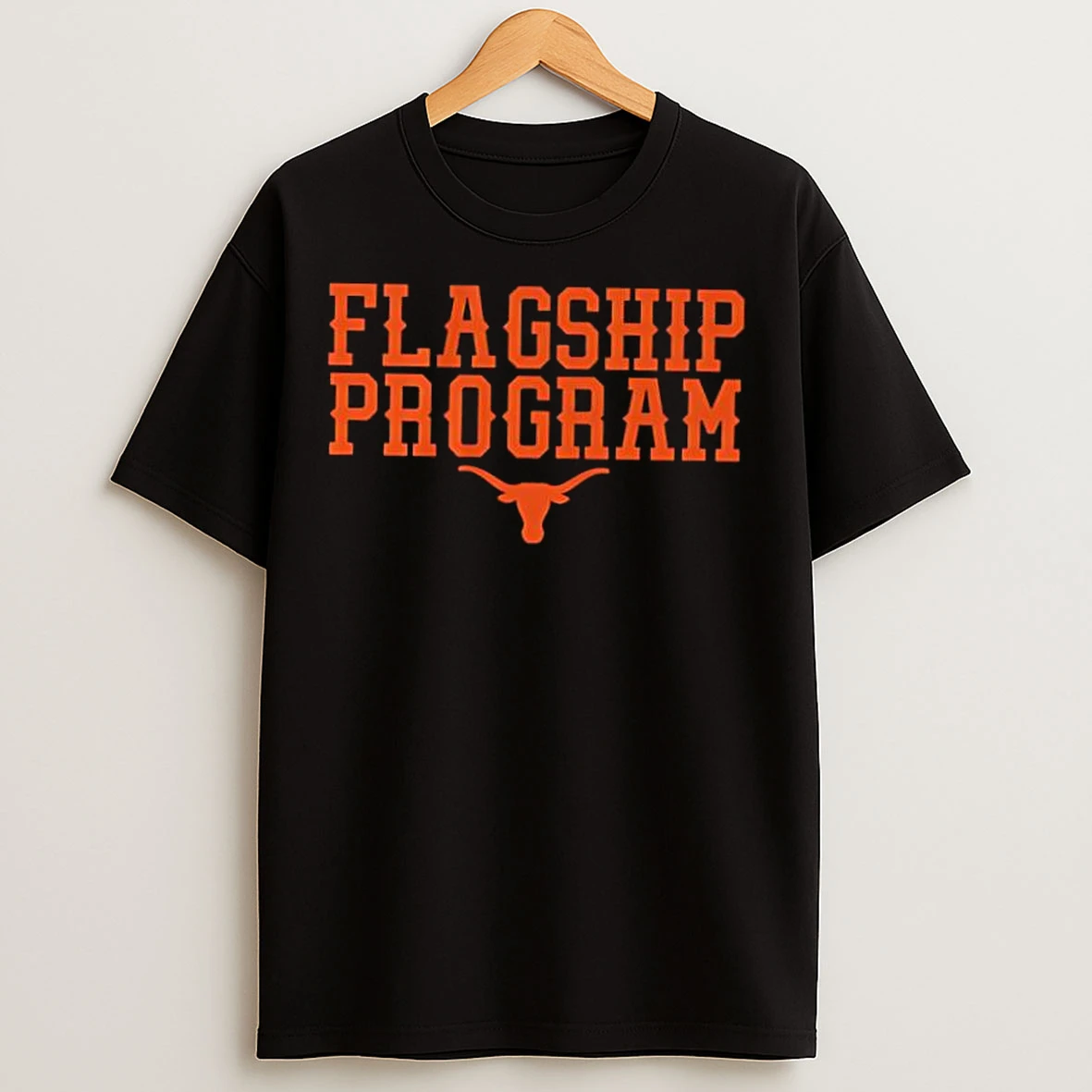 Classic Flagship Program Texas Football Text T Shirts