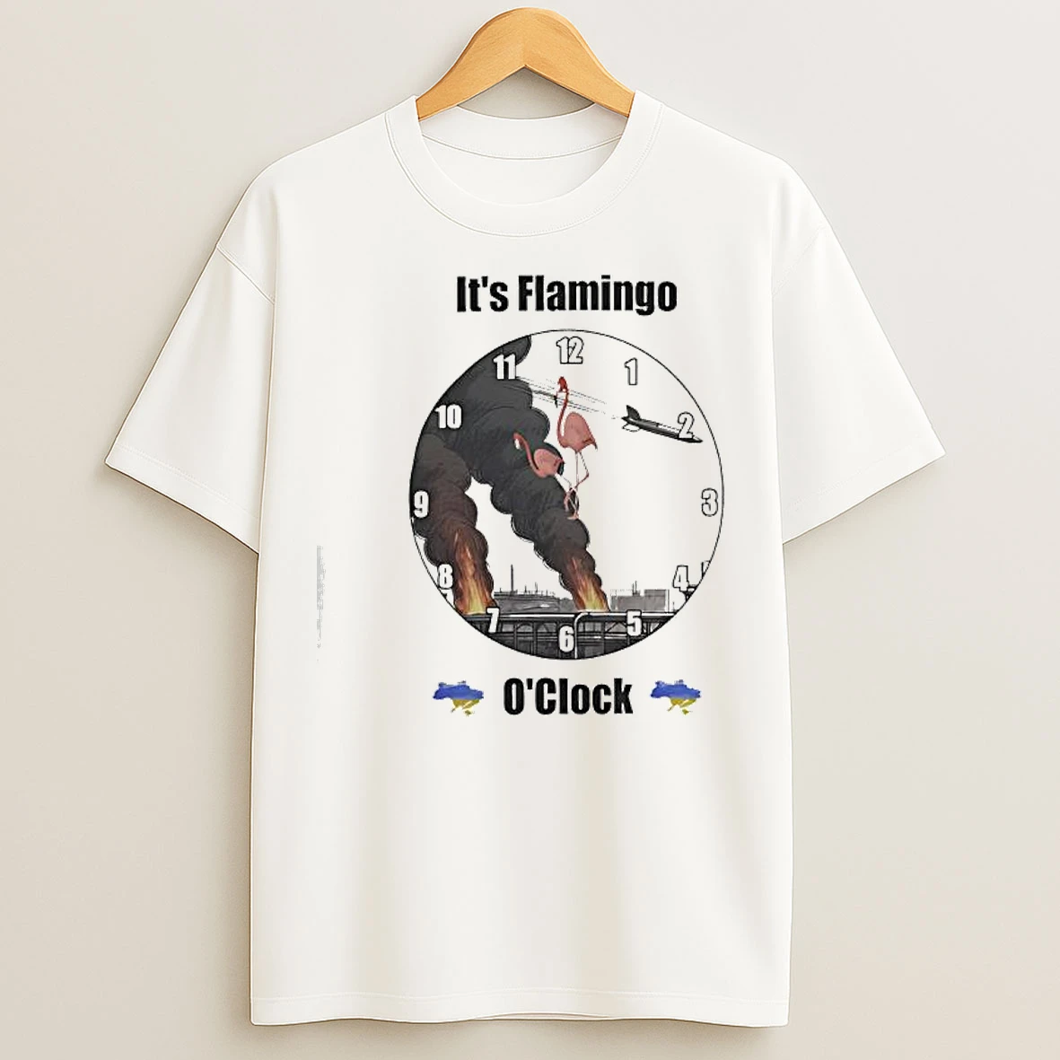 Classic Flamingo Oclock Graphic T Shirts
