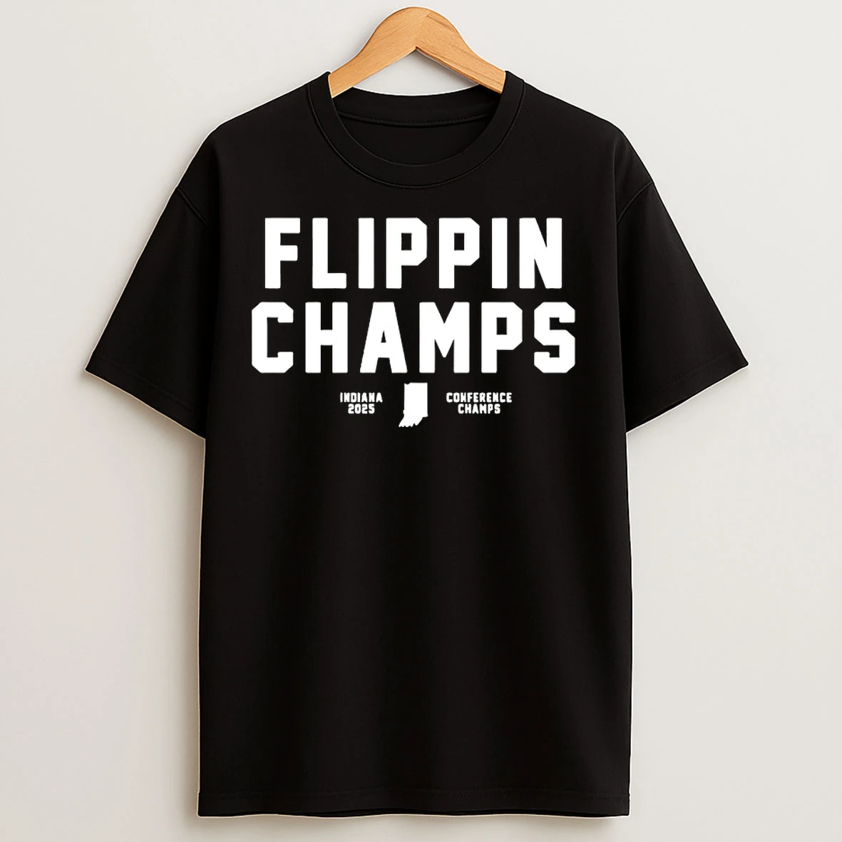 Classic Flippin Champs Indiana Hoosiers 2025 Conference Champs T Shirts