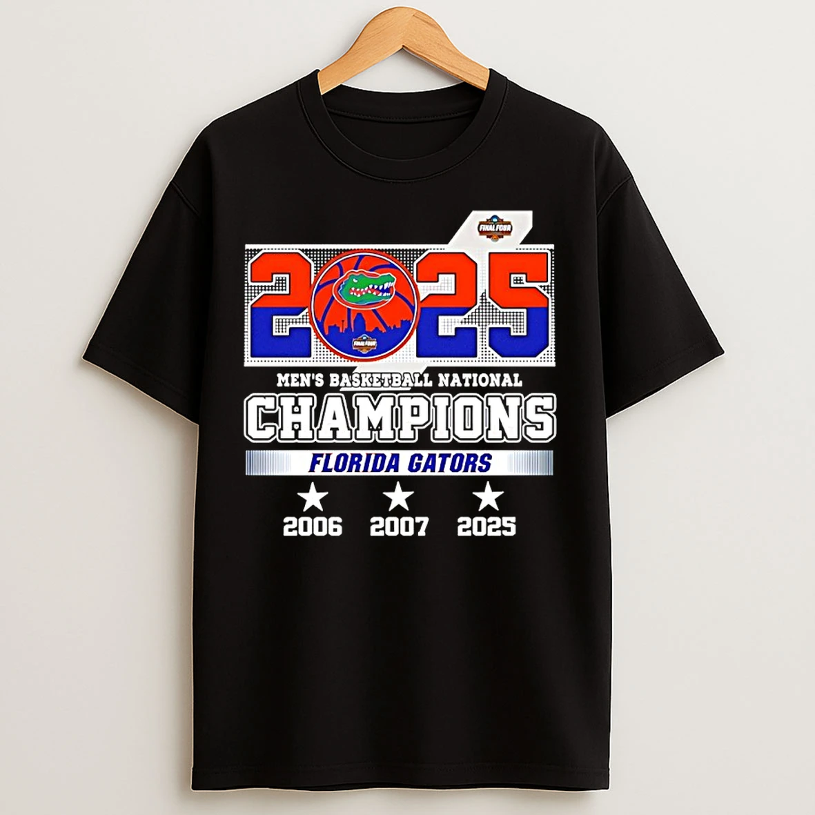 Classic Florida Gators 2025 Mens Basketball National Champions 3 Time T Shirts