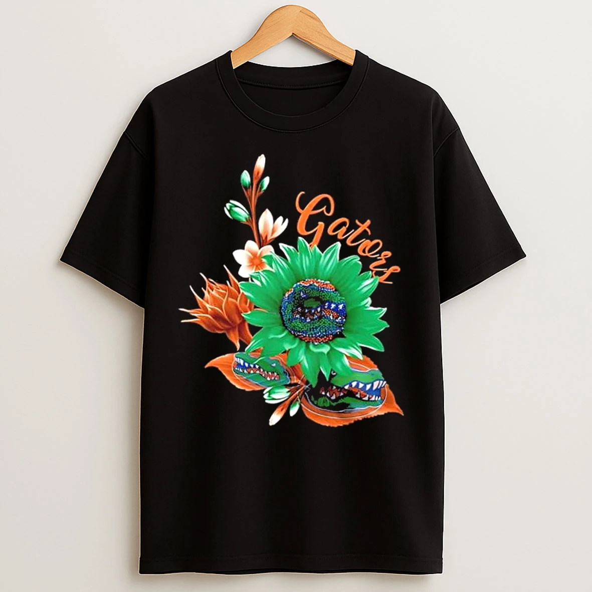 Classic Florida Gators Football X Sunflower Floral T Shirts