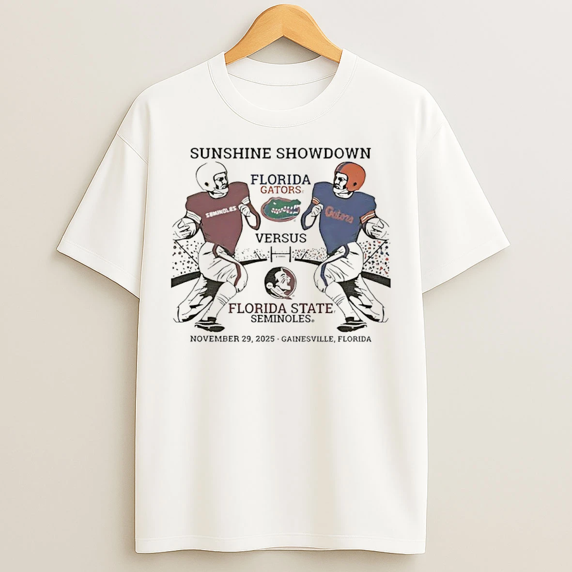 Classic Florida Gators Vs Florida State 2025 Sunshine Showdown T Shirts