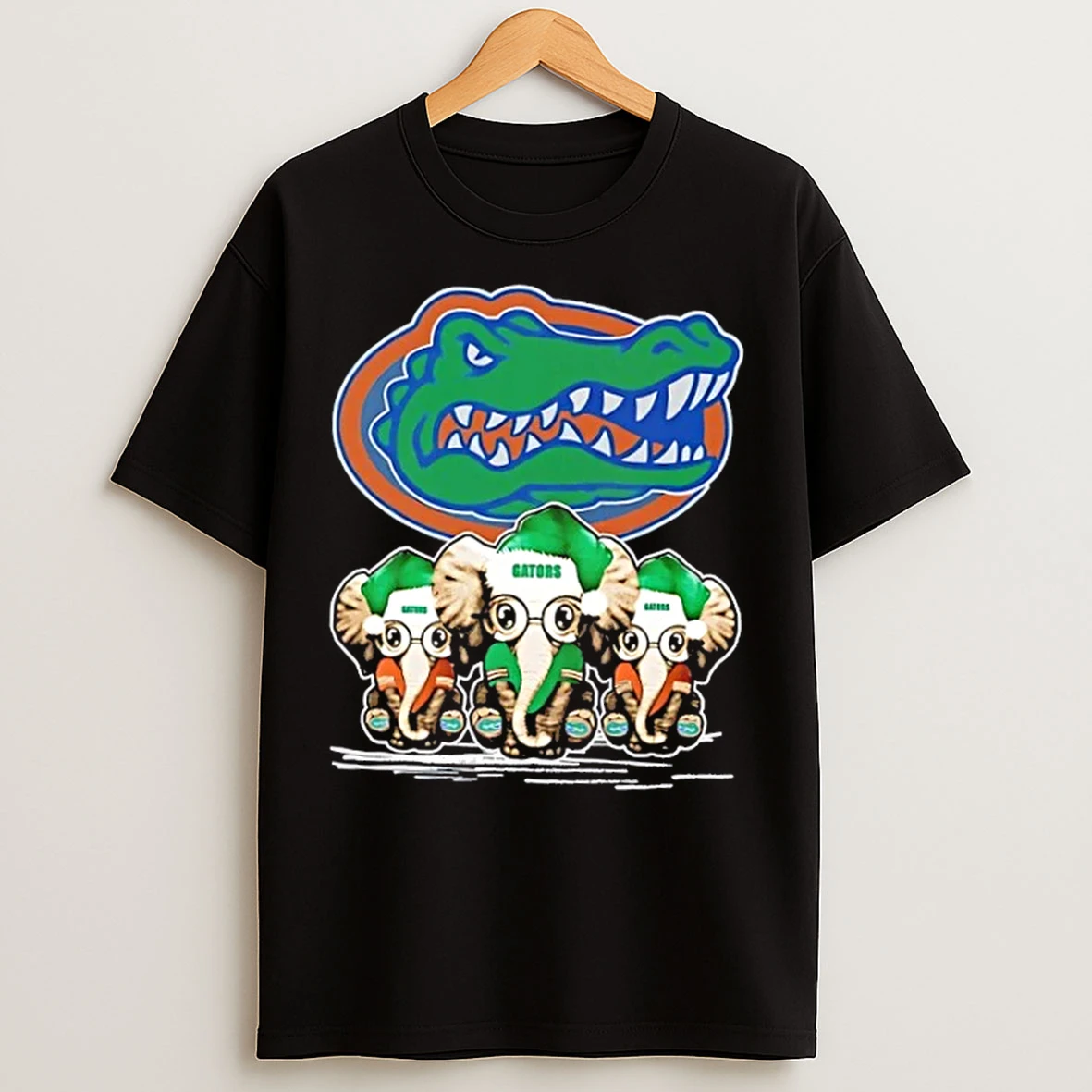 Classic Florida Gators X Elephants Santa Hat Merry Christmas T Shirts