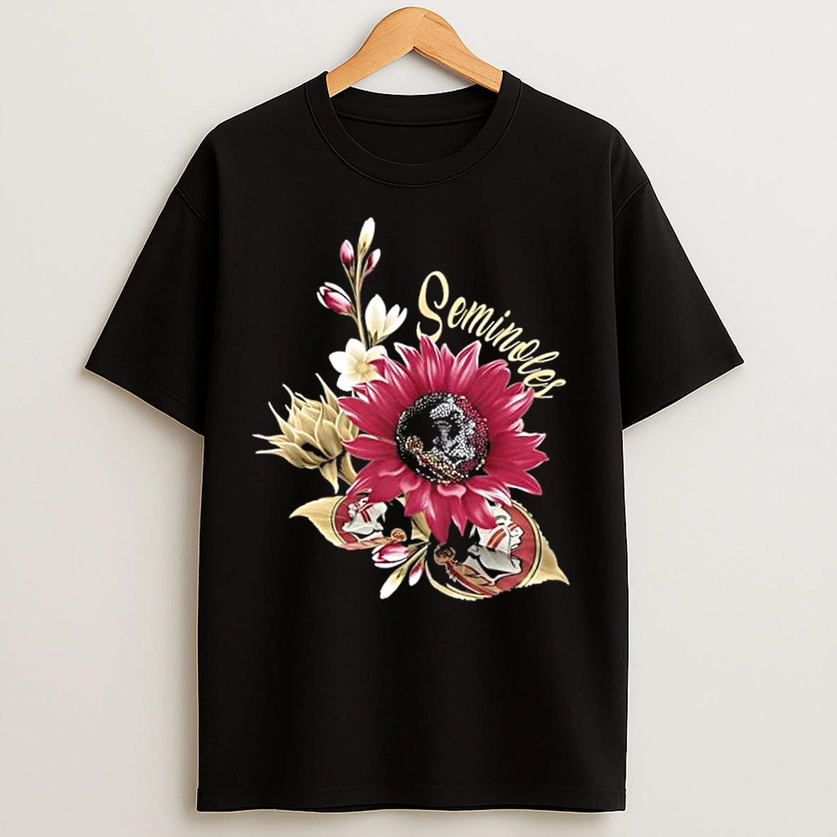 Classic Florida State Seminoles Football X Sunflower Floral T Shirts