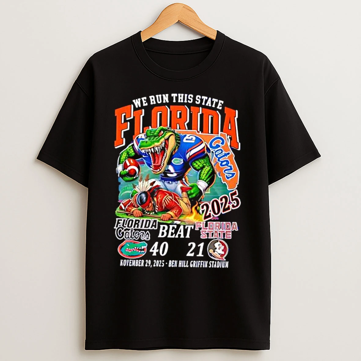 Classic Florida Gators Sunshine Showdown 2025 We Run This State T Shirts