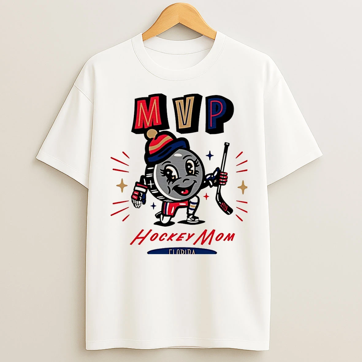 Classic Florida Hockey Mom Mvp 2025 Cartoon Christmas T Shirts