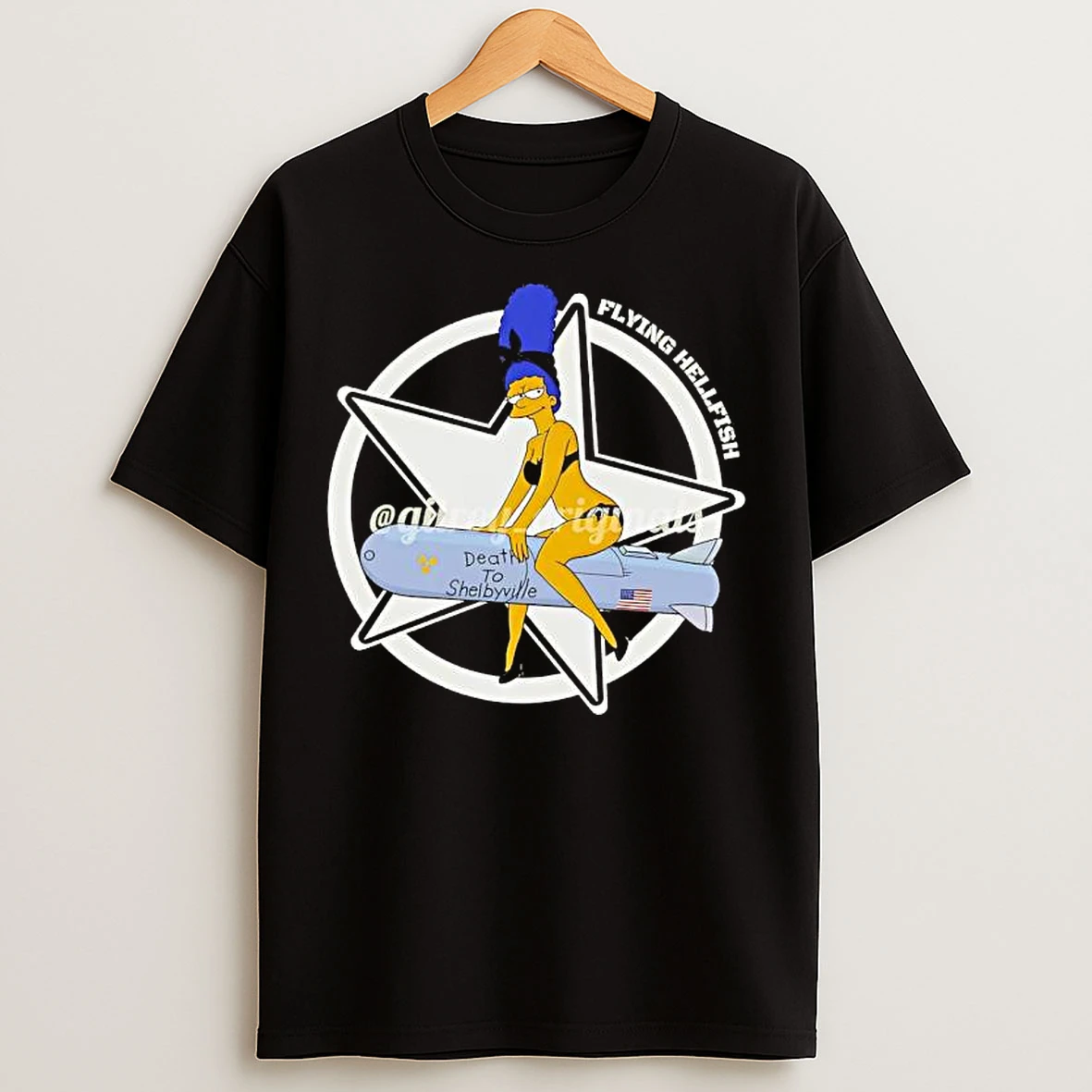 Classic Flying Hellfish Death To Shelbyville Graphic T Shirts