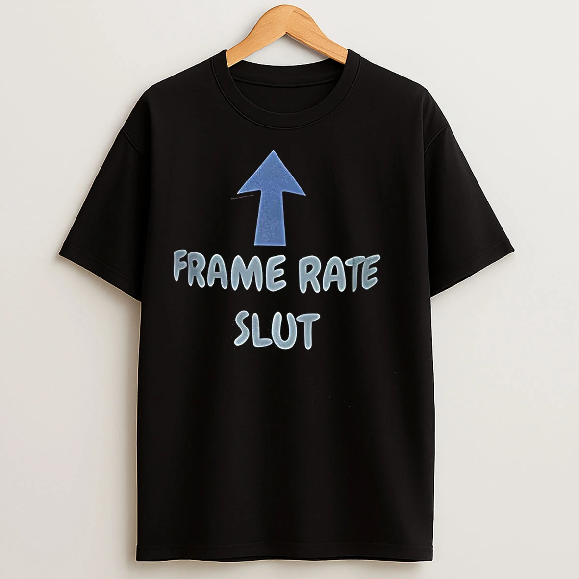 Classic Frame Rate Slut Arrow Pointing Up T Shirts