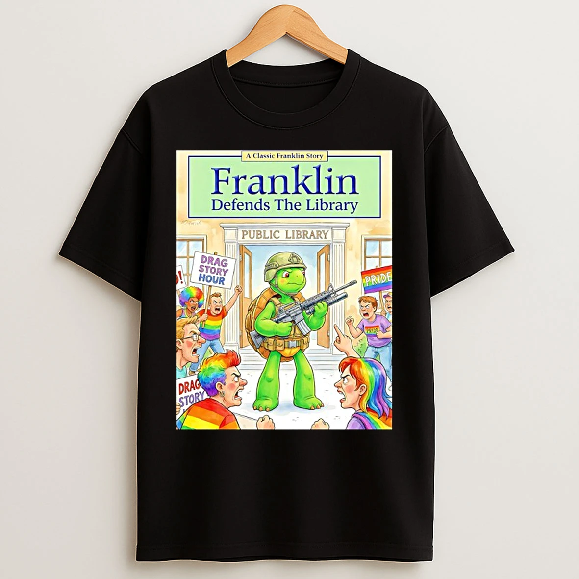 Classic Franklin Defends The Library T Shirts