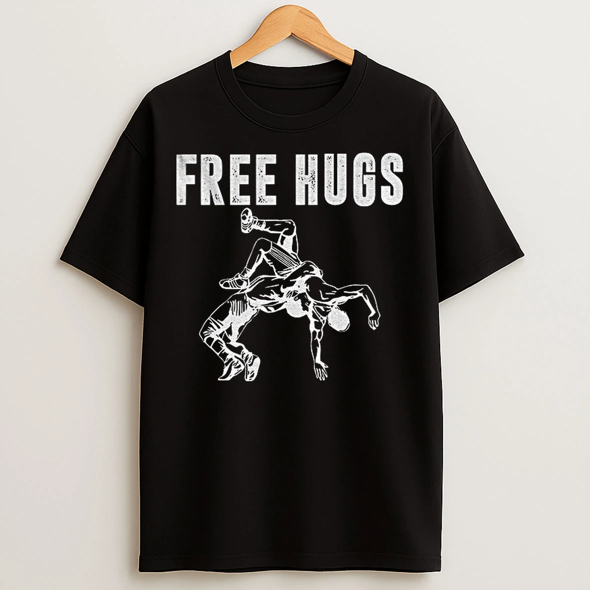 Classic Free Hugs Wrestling T Shirts
