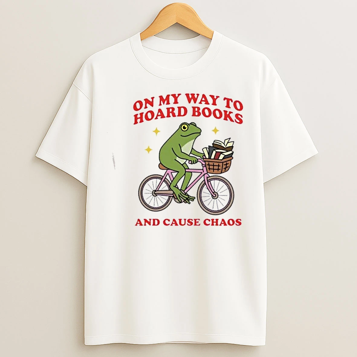 Classic Frog Bike Bicycle On My Way To Hoard Books And Cause Chaos T Shirts