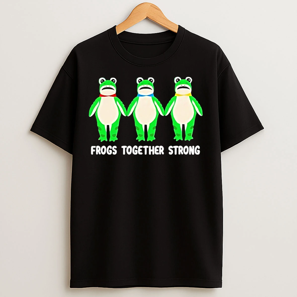 Classic Frogs Together Strong Portland Frog T Shirts