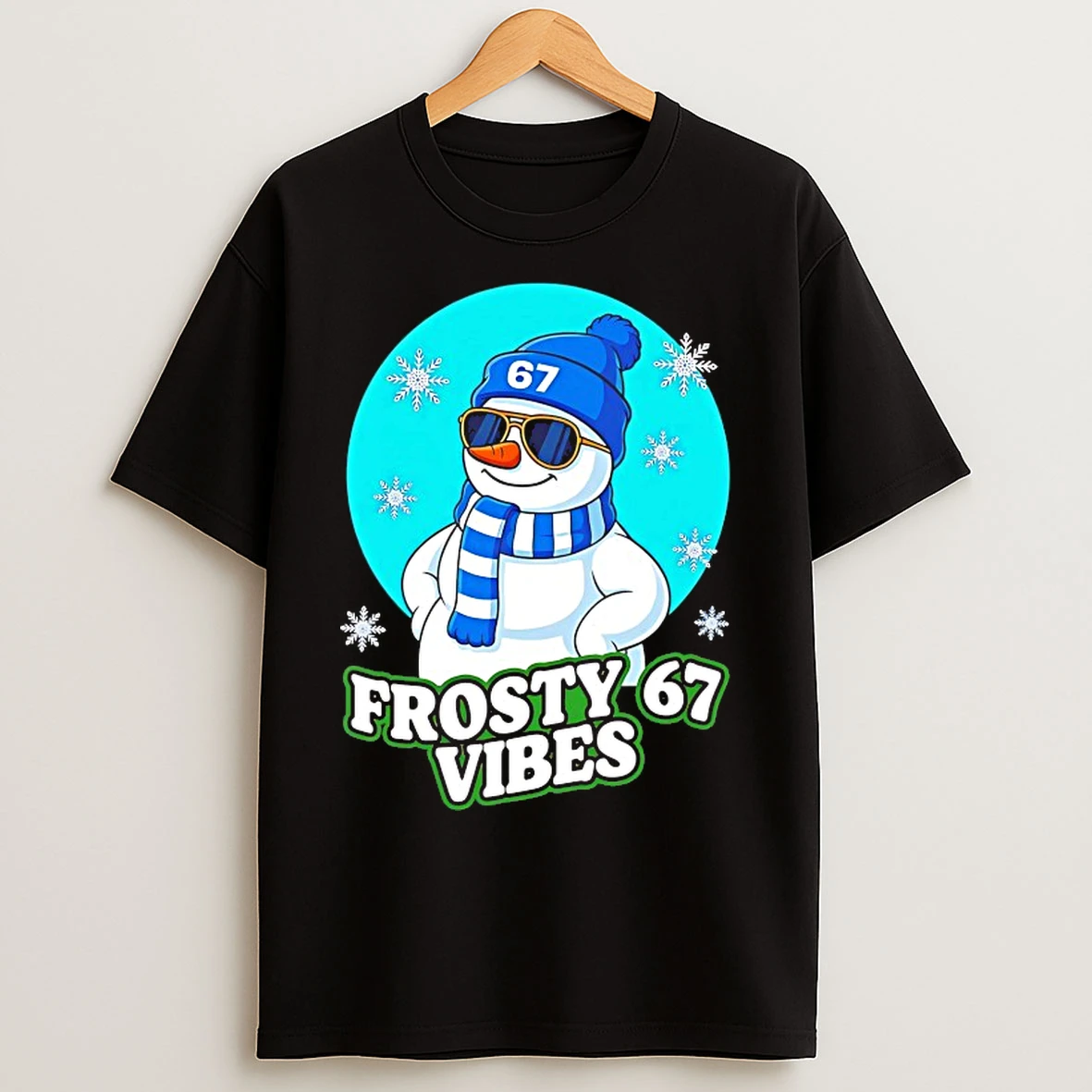 Classic Frosty Vibes 67 Snowman Six Seven T Shirts