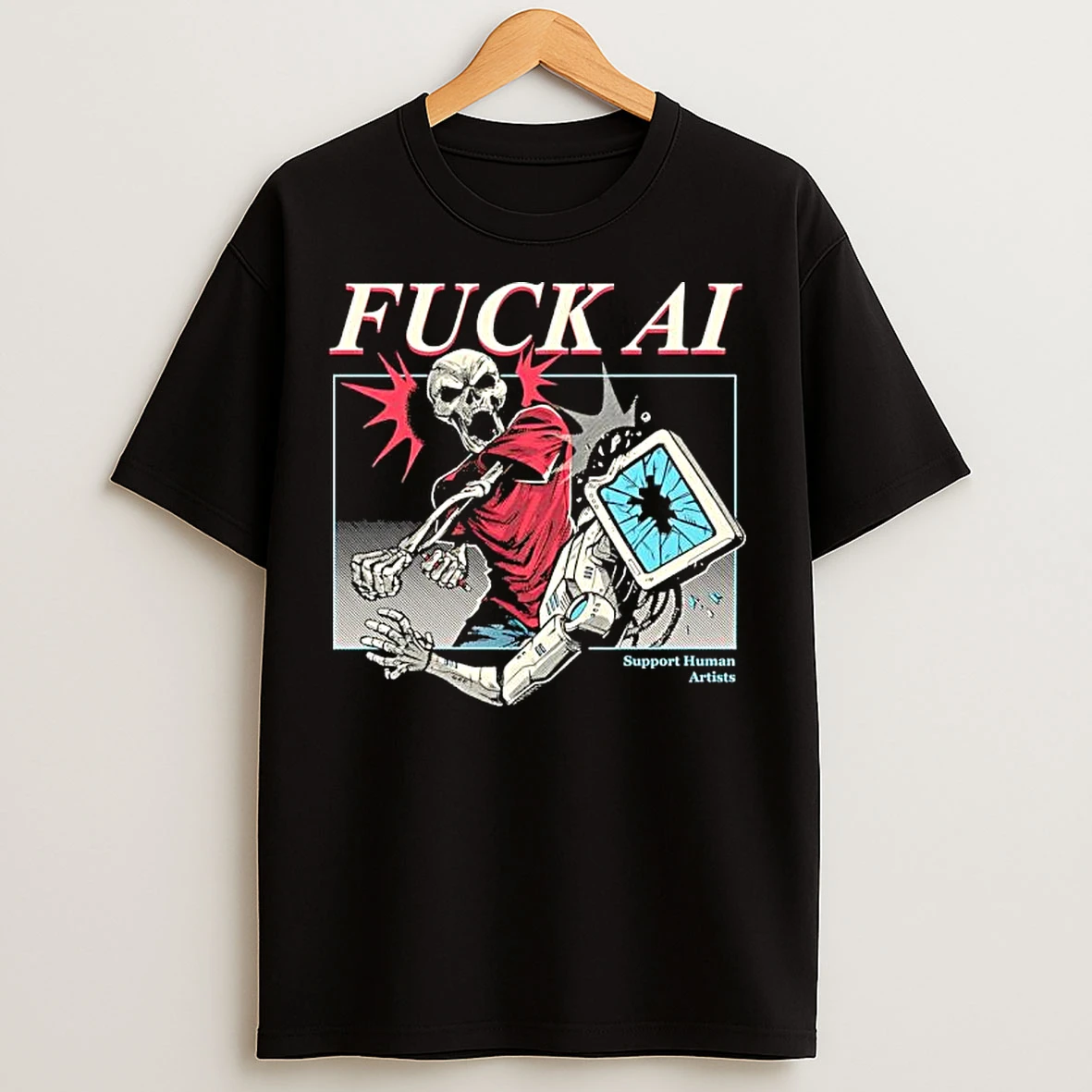 Classic Fuck Ai The Yetee Skeleton Ai Robot T Shirts