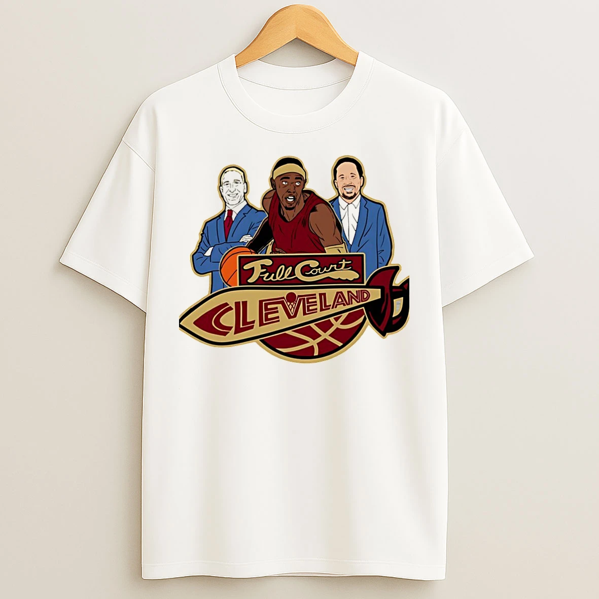 Classic Full Court Cleveland Caricature Christmas T Shirts