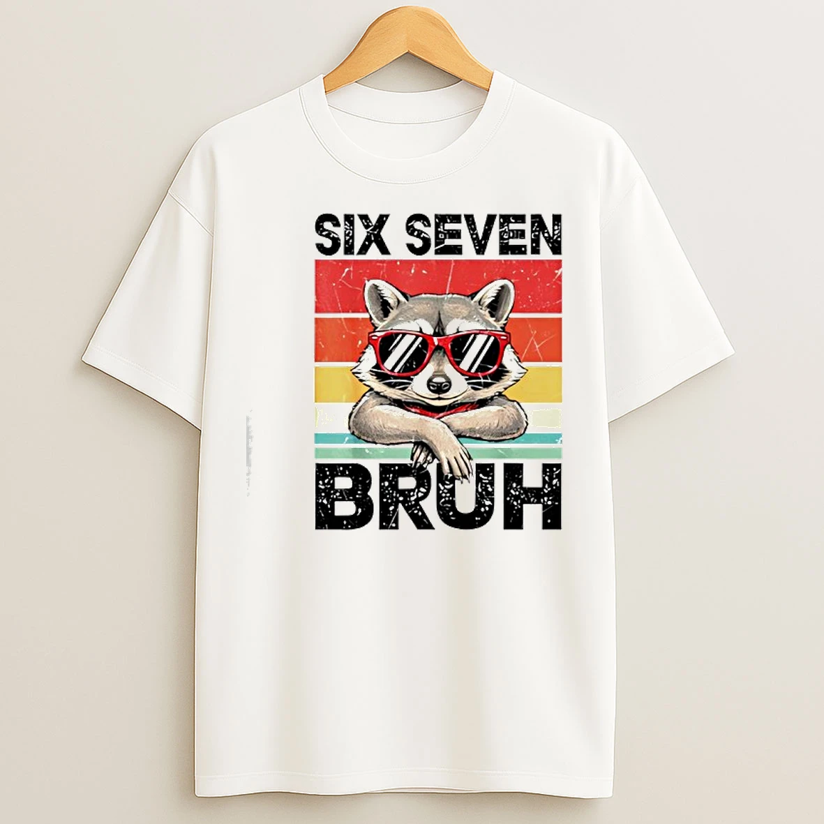 Classic Funny 67 Meme Boys Kids 6 7 Six Seven Bruh Raccoon T Shirts