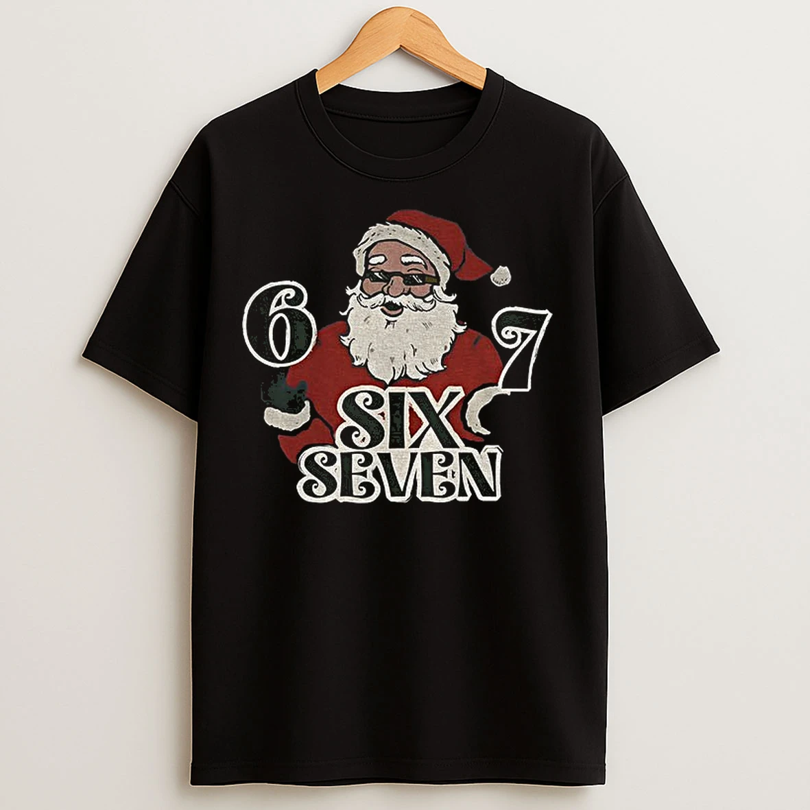 Classic Funny Santa Claus 6 7 Six Seven Merry Christmas T Shirts