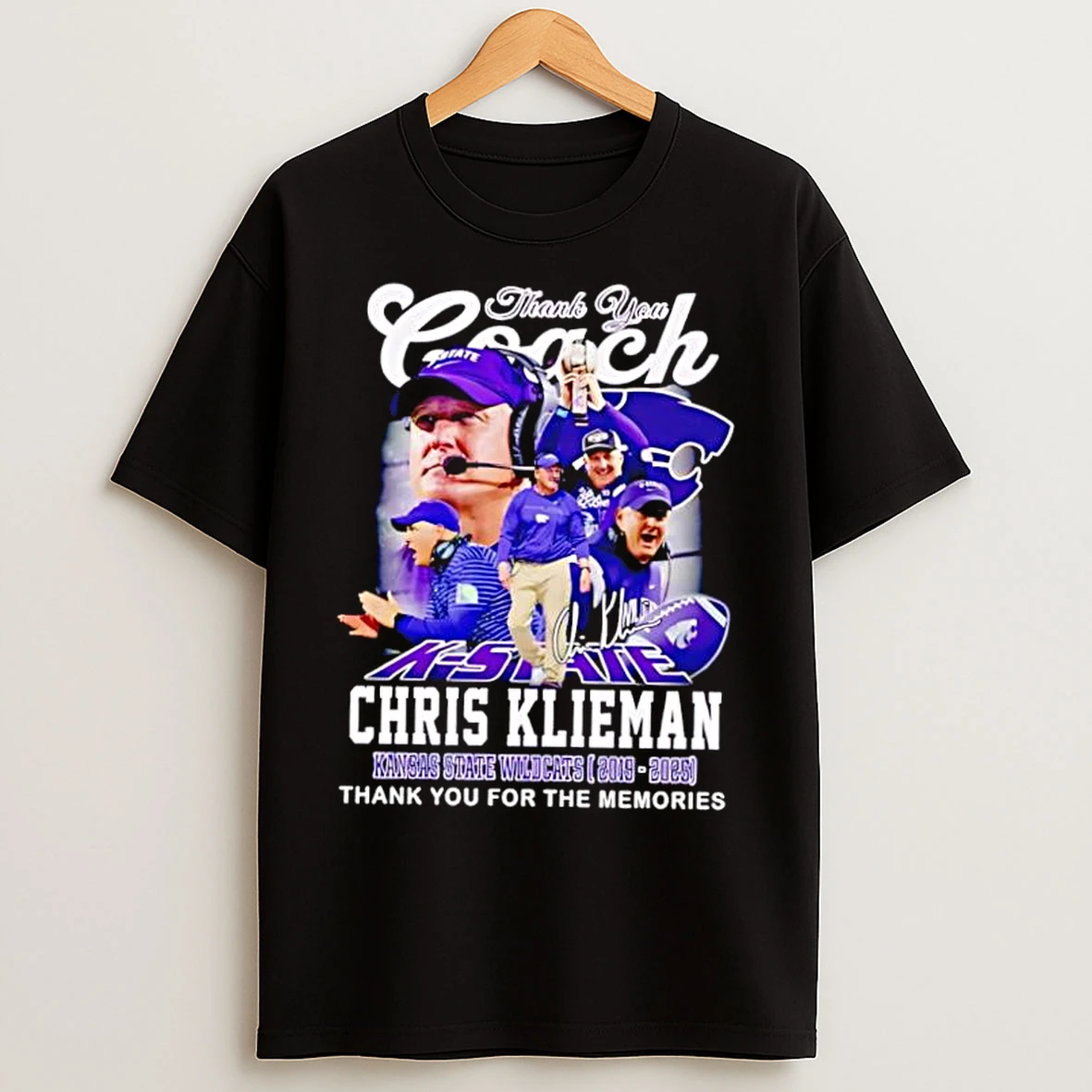 Classic Funny Thanks You Coach Chris Klieman Kansas State Wildcats 20192025 Vintage T Shirts