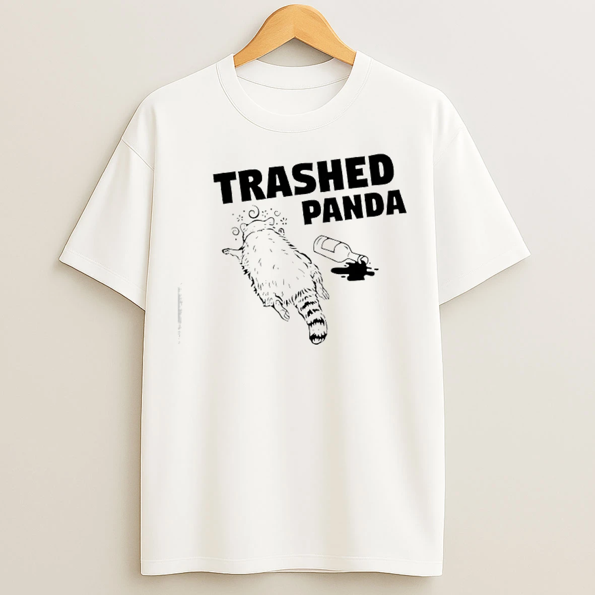Classic Funny Trashed Panda Racoon Gets Drunk T Shirts