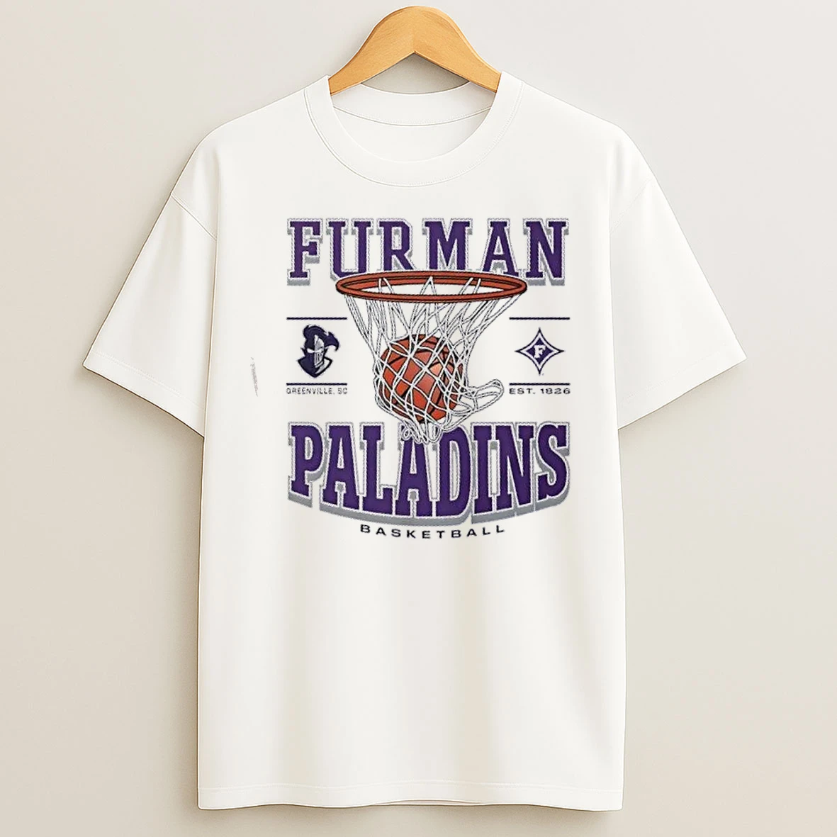 Classic Furman Paladins Basketball Game Time Greenville Sc Est 1826 T Shirts