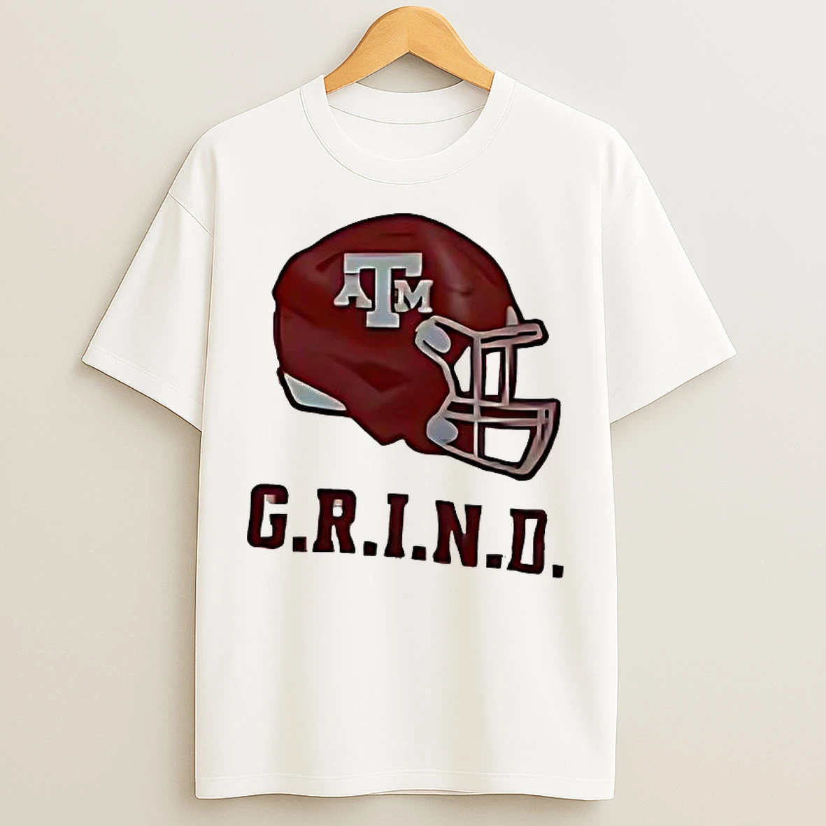 Classic G R I N D Texas Am Aggies Football Helmet T Shirts