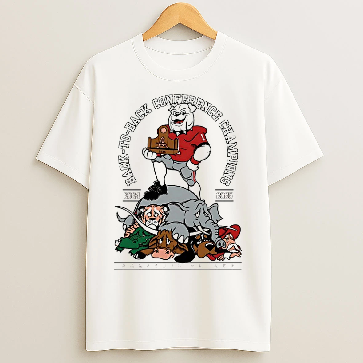 Classic Geogria Bulldogs Back To Back Conference Champions 2024 2025 T Shirts