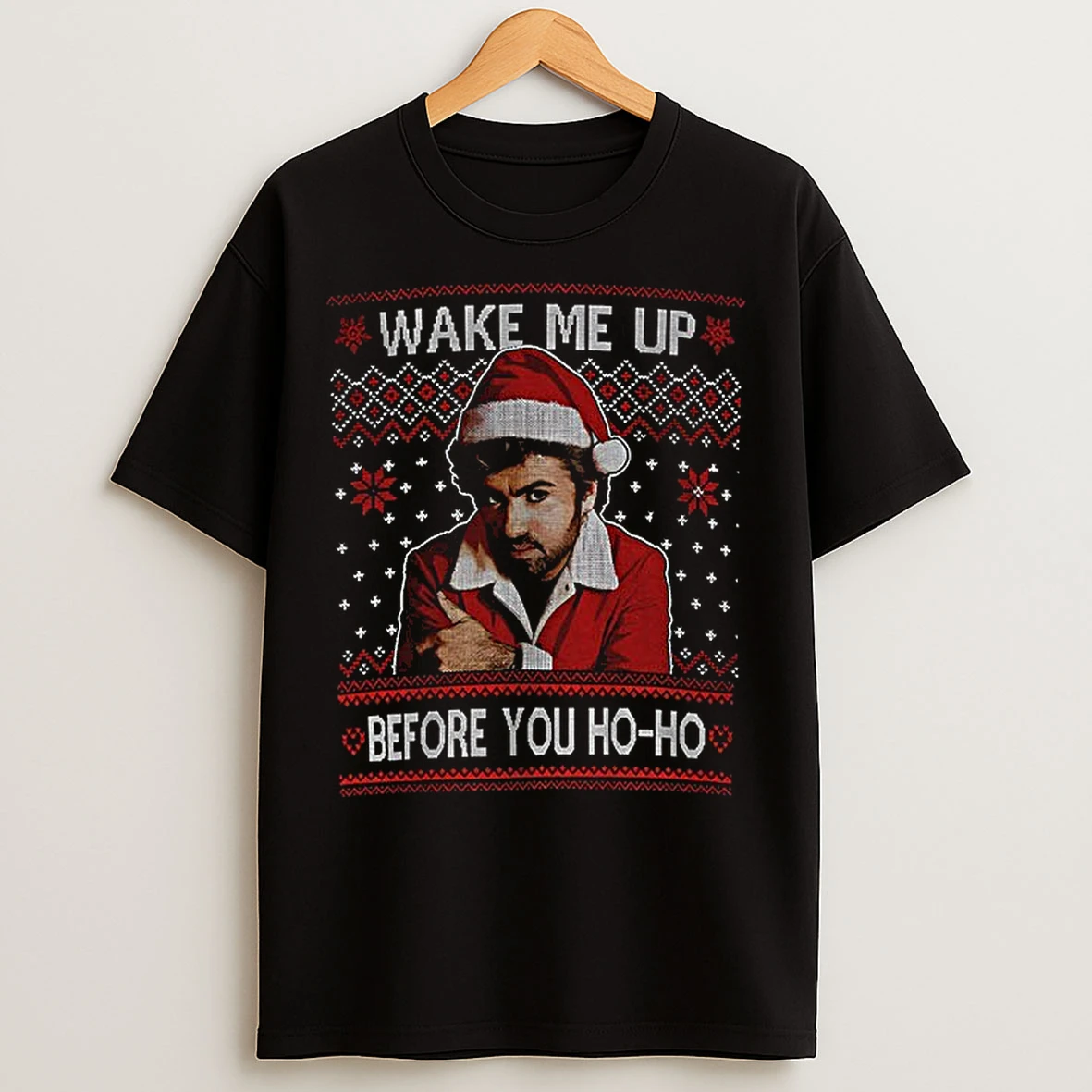 Classic George Michael Wake Me Up Before You Ho Ho Ugly Christmas T Shirts
