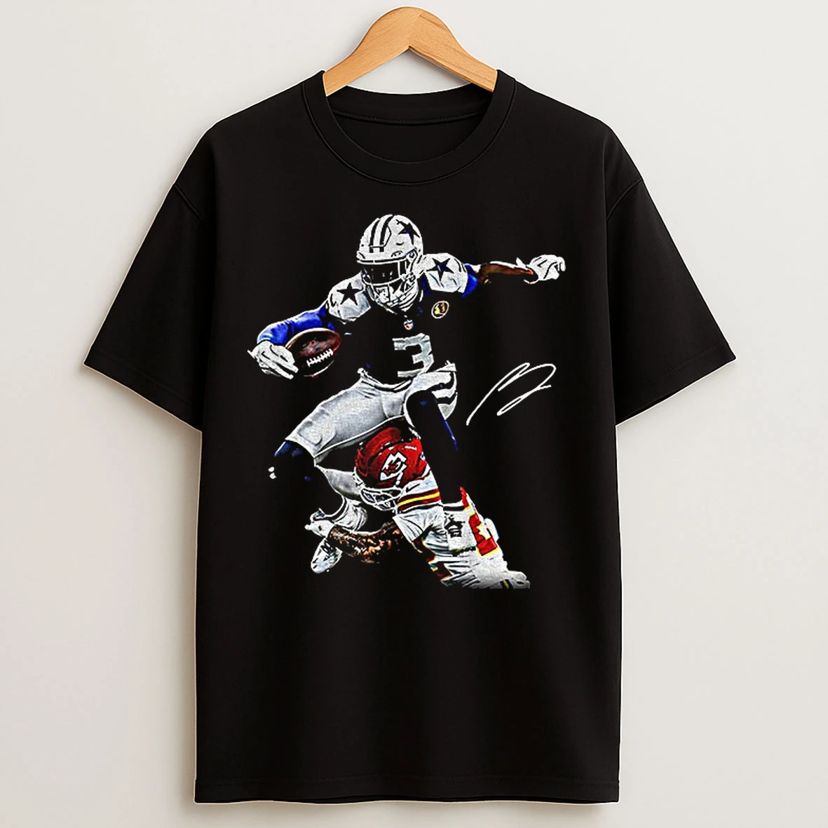 Classic George Pickens Dallas Cowboys Nfl Jump Over Head Kc Chiefs Signature T Shirts