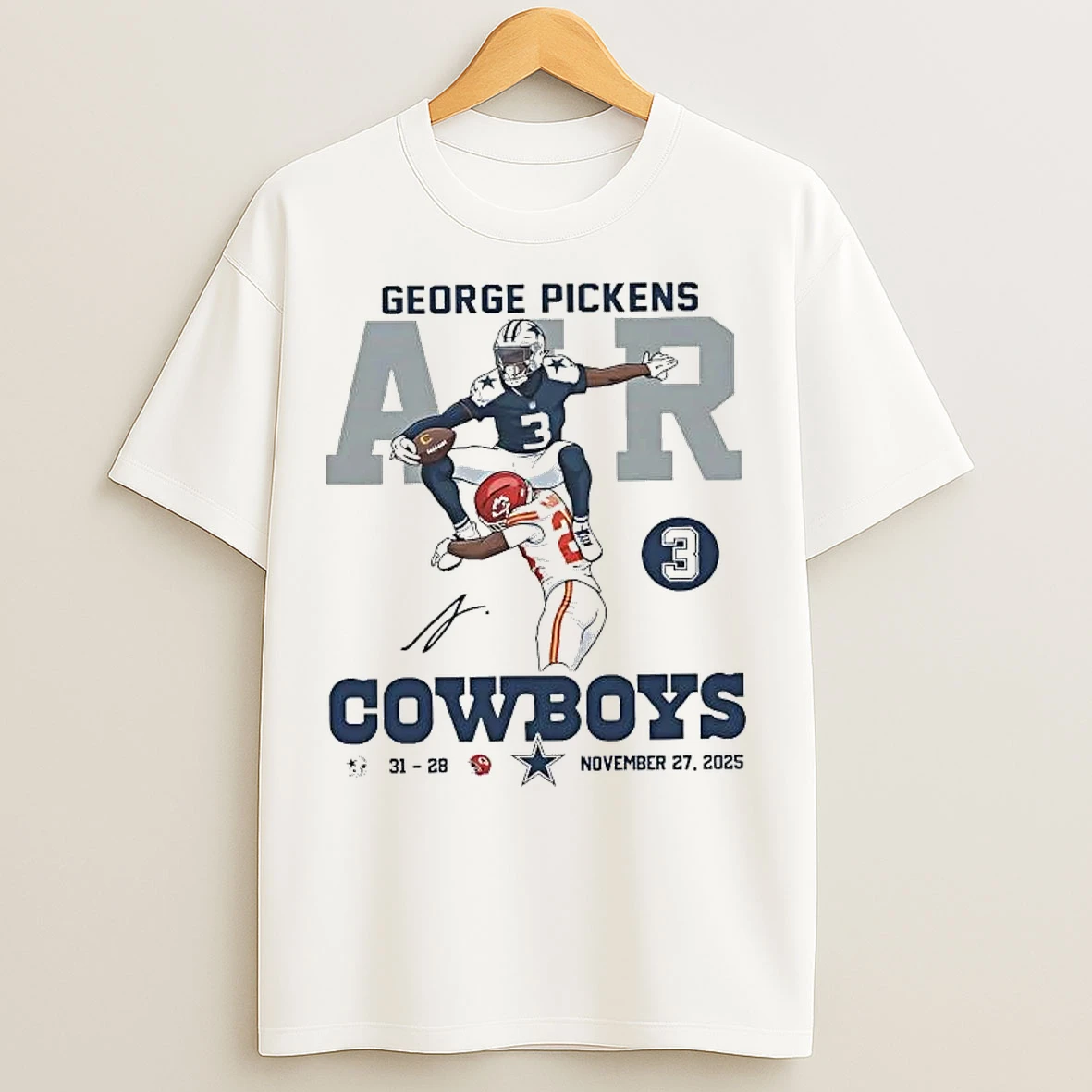 Classic George Pickens Air Hurdle Dallas Cowboys T Shirts
