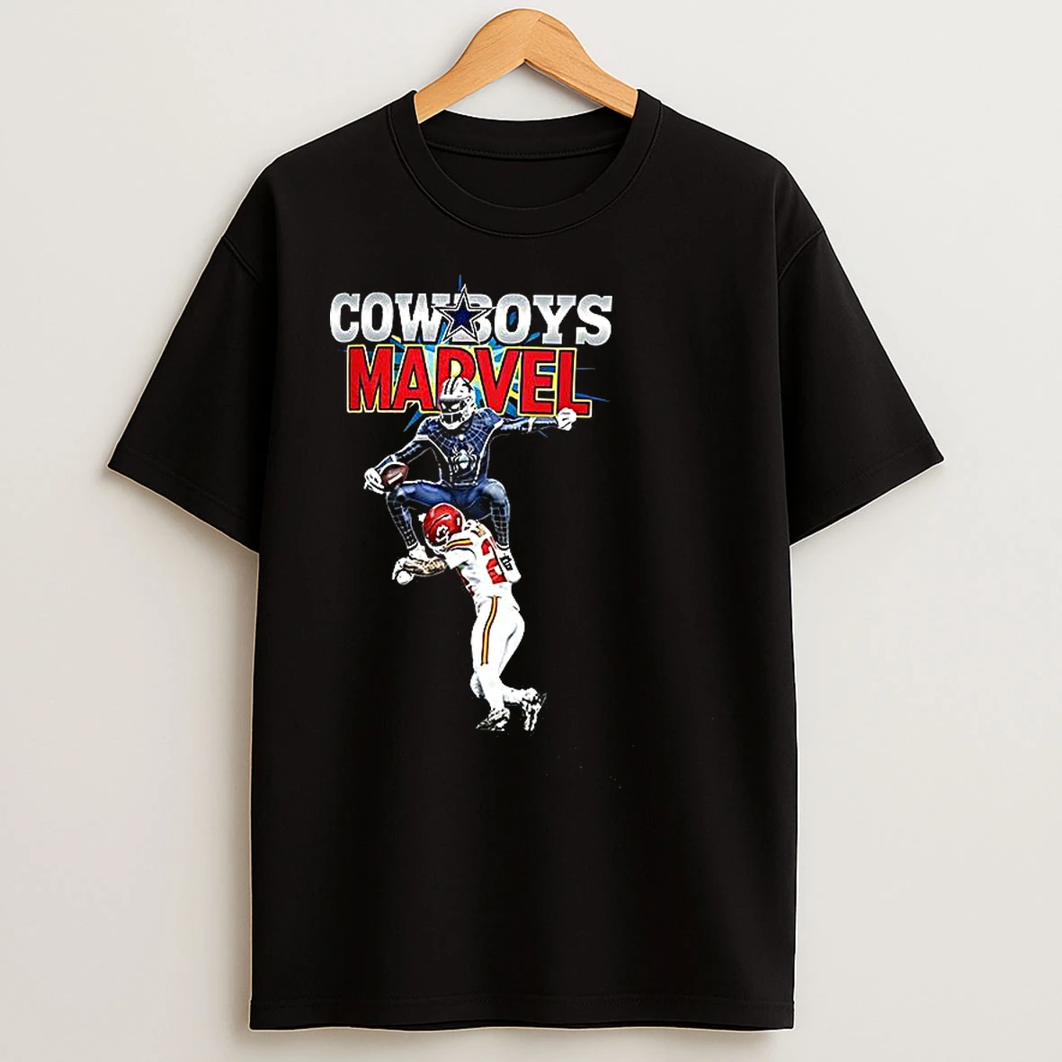 Classic George Pickens As Spiderman Hurdle Dallas Cowboys Vs Kansas City Chiefs T Shirts