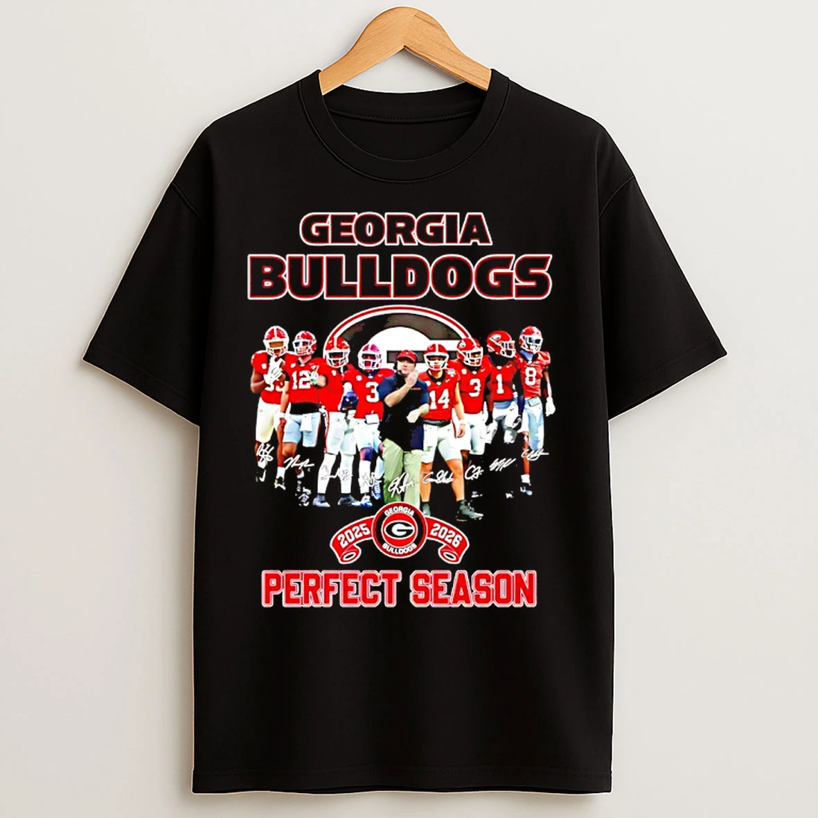 Classic Georgia Bulldogs 2025 2026 Perfect Season Signature T Shirts