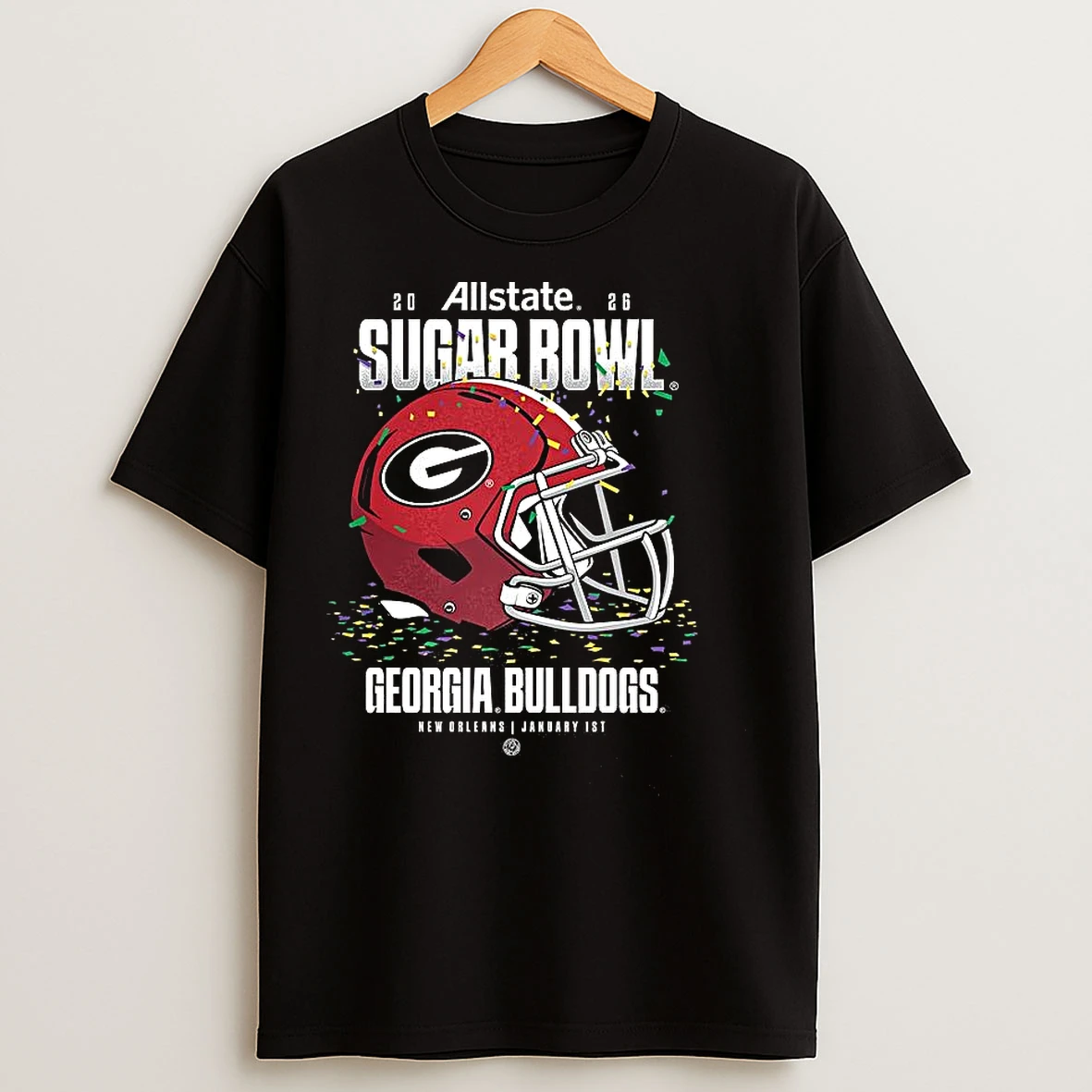 Classic Georgia Bulldogs 2025 Allstate Sugar Bowl Helmet T Shirts