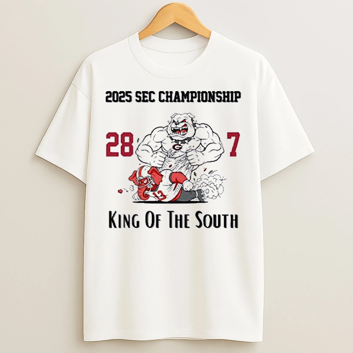 Classic Georgia Bulldogs 2025 Sec Championship 28 7 King Of The South T Shirts
