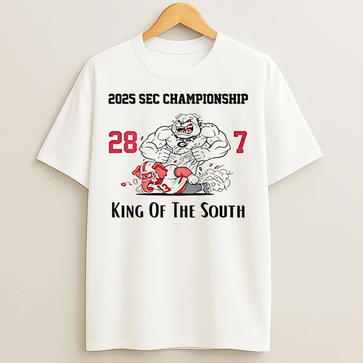Classic Georgia Bulldogs 2025 Sec Championship King Of The South T Shirts