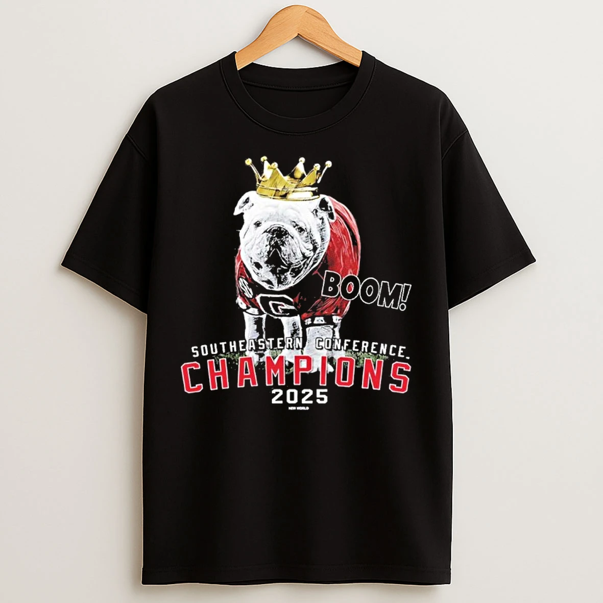 Classic Georgia Bulldogs 2025 Sec Conference Champions Mascot Crown T Shirts