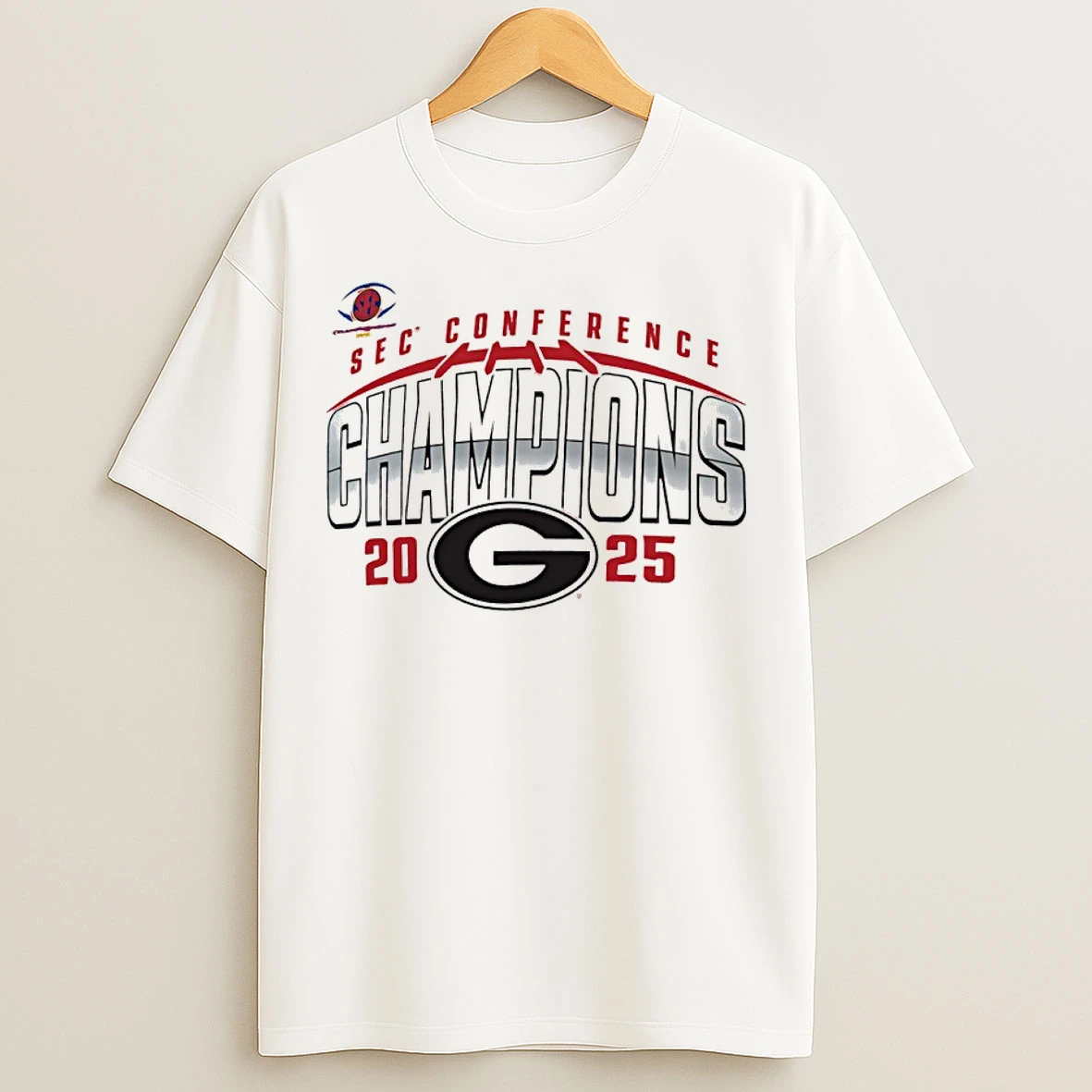 Classic Georgia Bulldogs 2025 Sec Football Champions Endzone Speed T Shirts