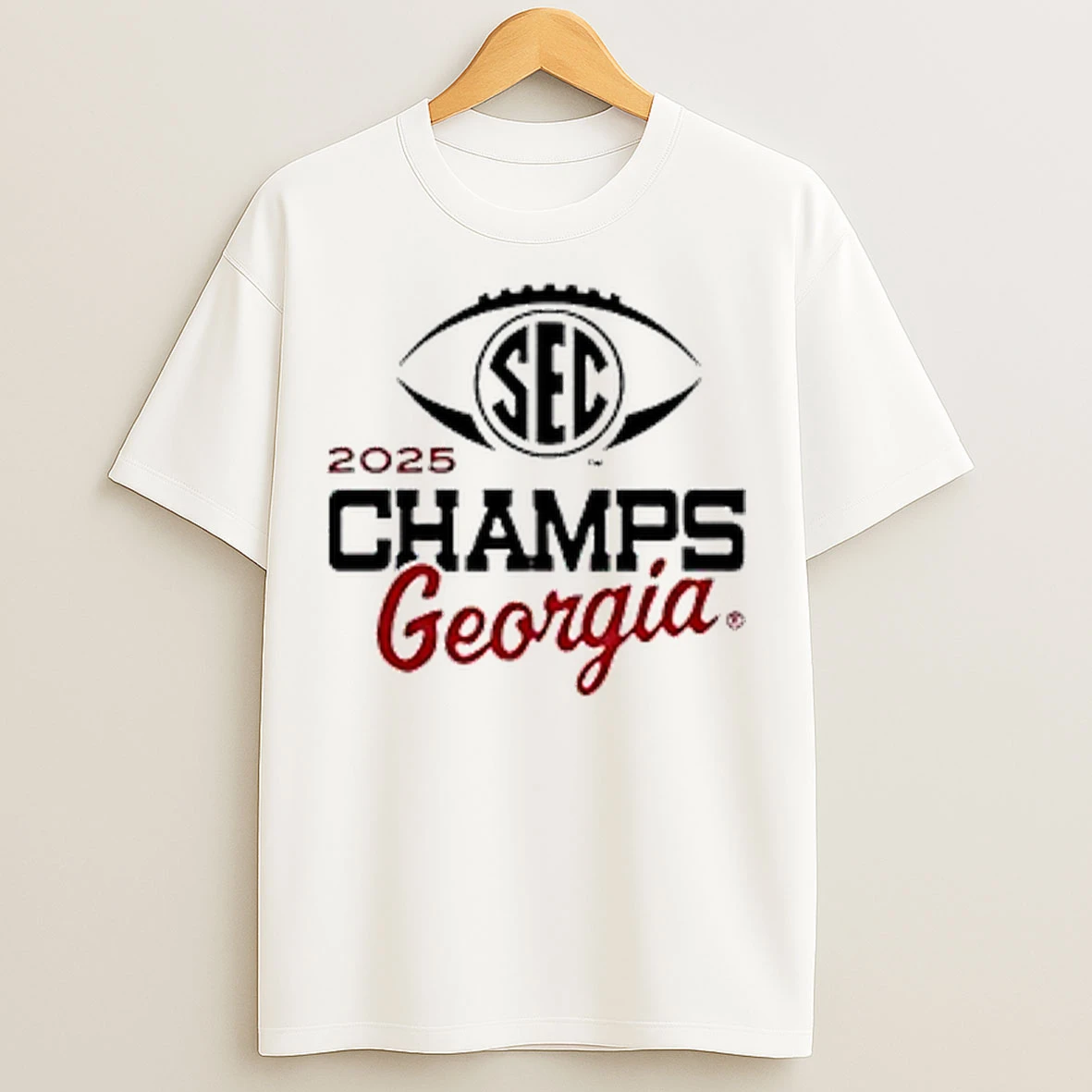 Classic Georgia Bulldogs 2025 Sec Football Champions Logo T Shirts