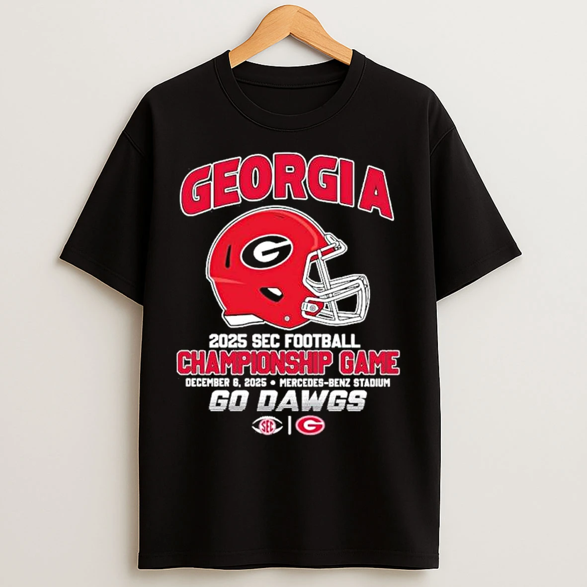Classic Georgia Bulldogs 2025 Sec Football Championship Game Go Dawgs T Shirts