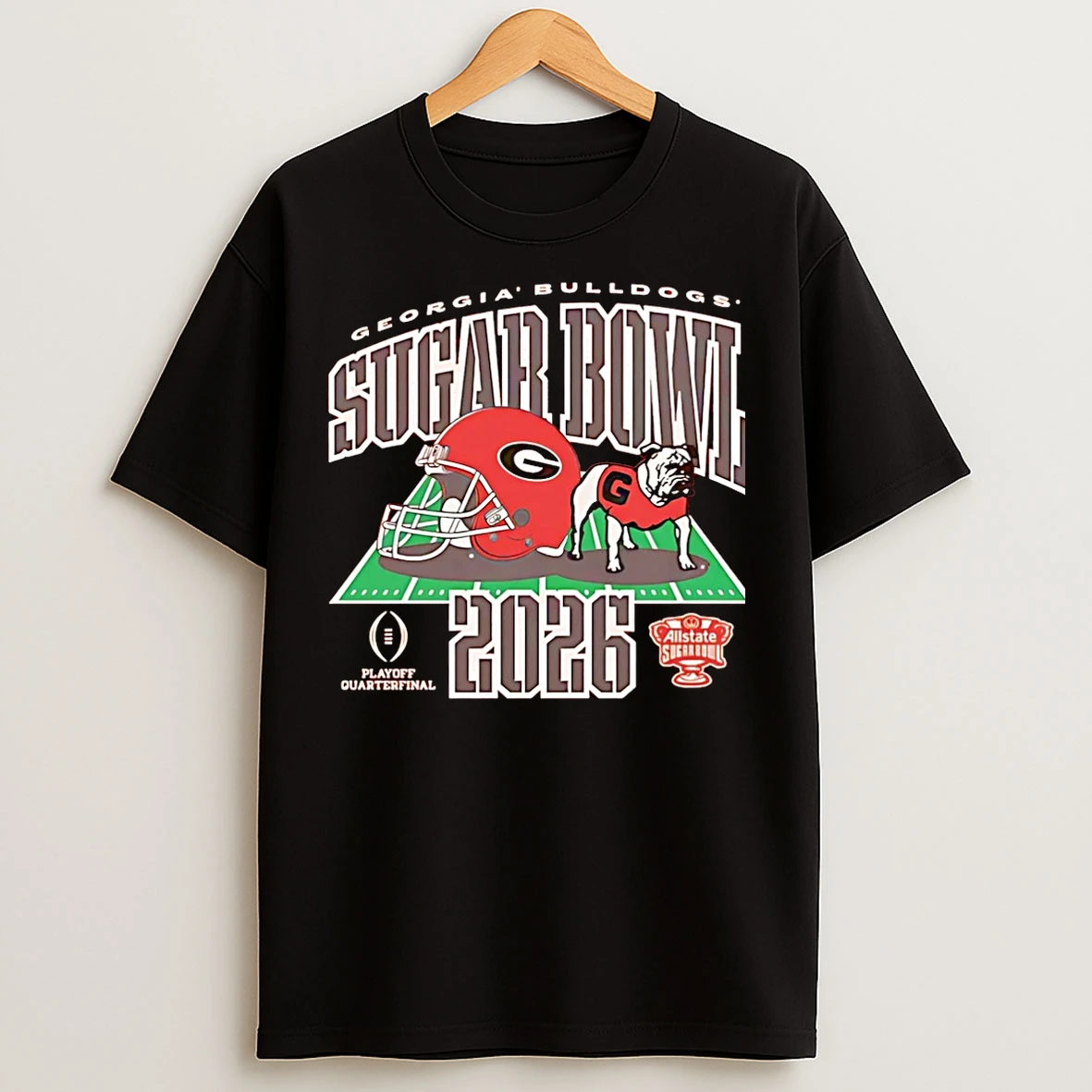 Classic Georgia Bulldogs 2026 Sugar Bowl Mascot Christmas T Shirts